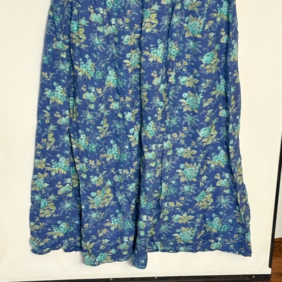 April Cornell Blue and Green Floral Maxi Skirt - Picture 2 of 4